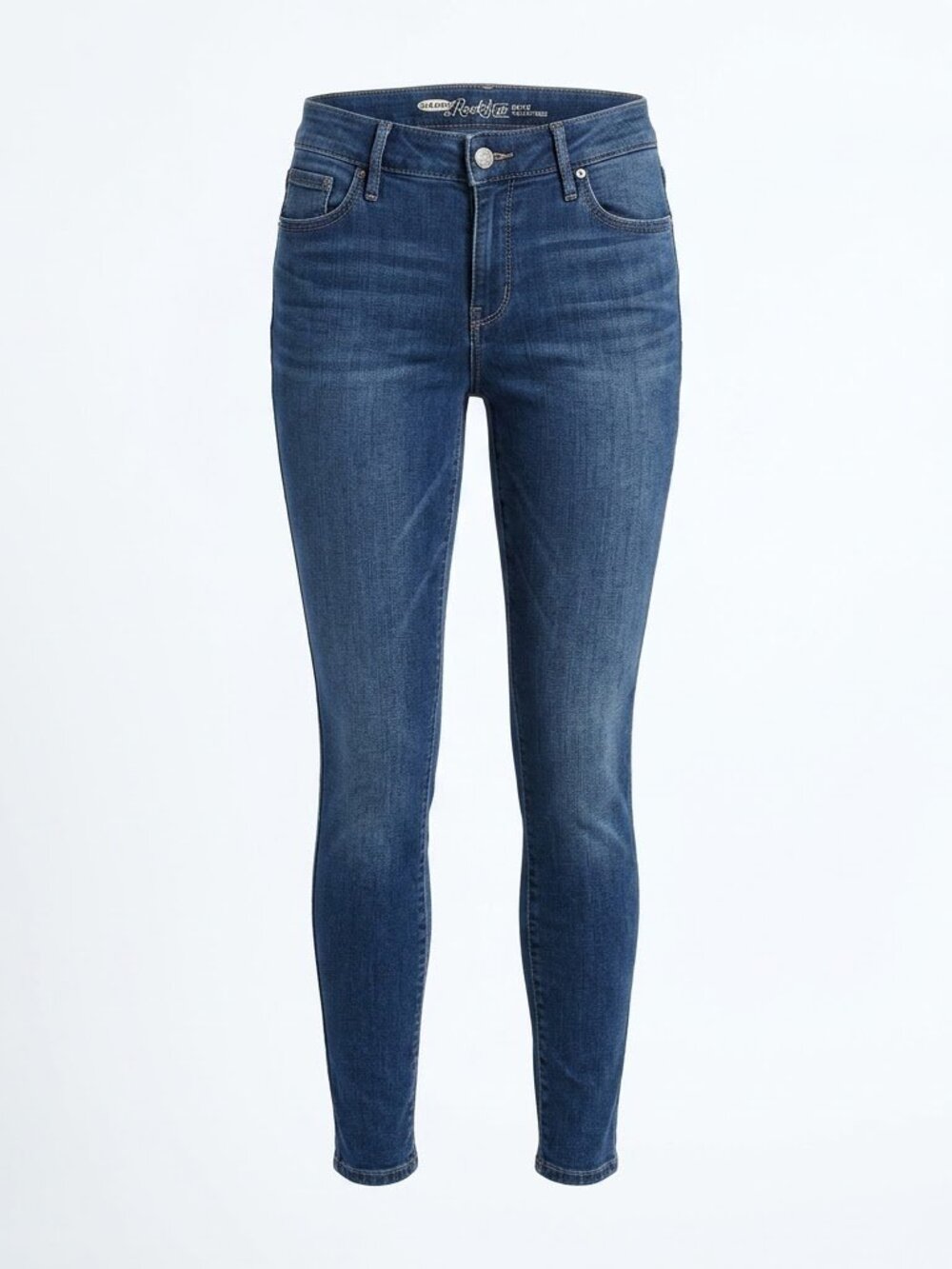 Old Navy Rockstar Mid Rise Skinny Jeans Size 4 Medium Wash Stretch Denim Blue